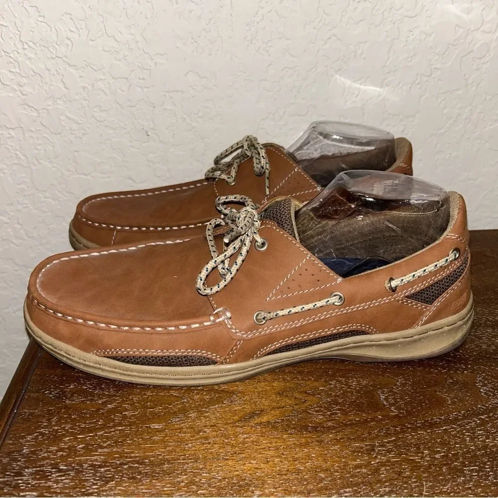 Khombu Comfort Newport Slip On Lace Up Boat Shoes